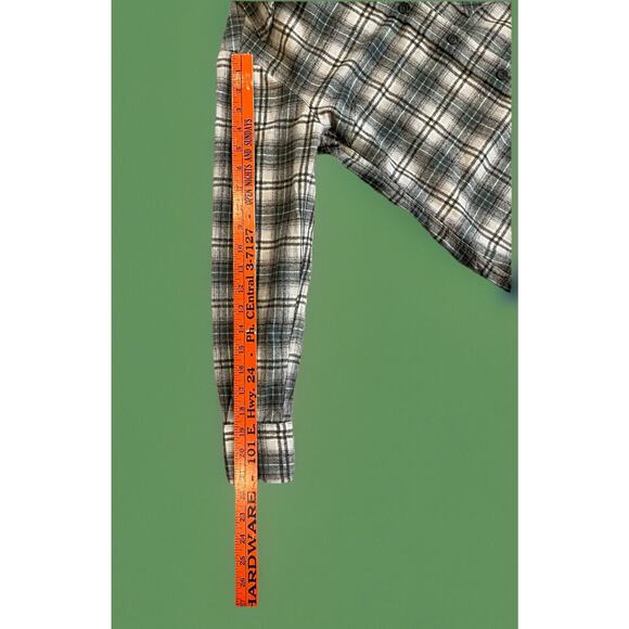 Pendelton 100% Pure Virgin Wool Plaid Flannel USA‎ Sz P Archives 1966 Green Gray - Picture 8 of 8